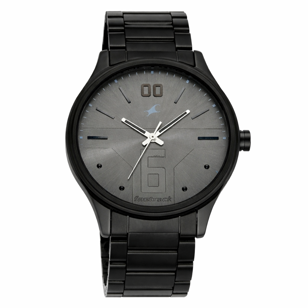 Fastrack Bare Basics NS3247NM02 men's grey dial analog watch