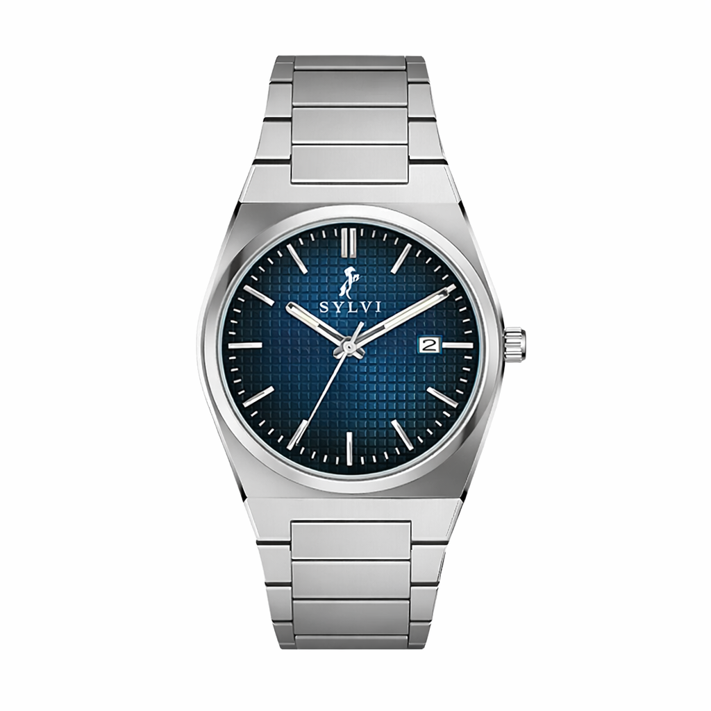 Sylvi Professional Edge 2370 men's blue silver analog watch