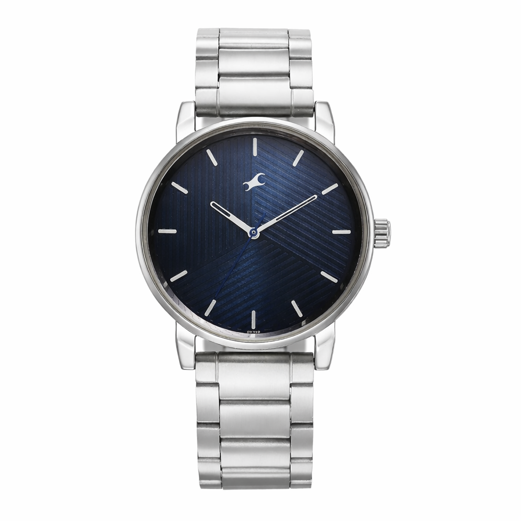 Fastrack 3278SM03 men's analog formal watch with blue dial