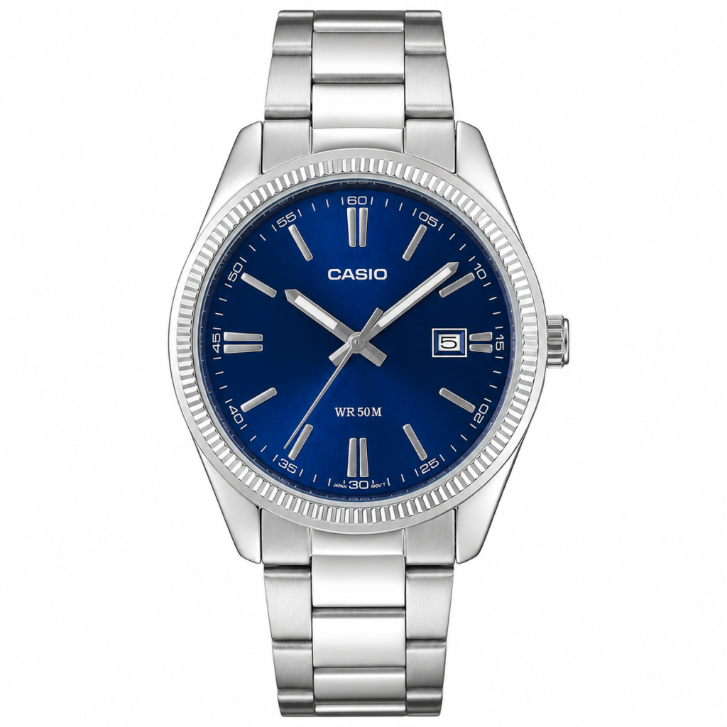 Casio MTP-1302PD-2AVEF (A2227) Enticer analogue men's watch with blue dial and stainless steel bracelet